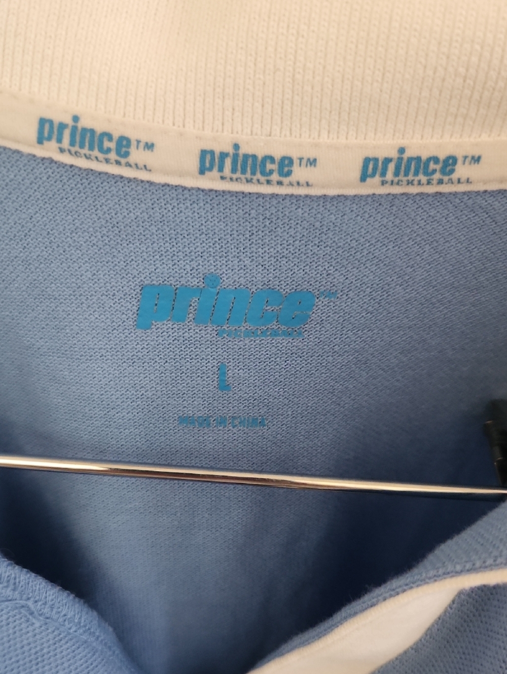 Prince Pickleball Light Blue Polo Actove Wear Large - Picture 3 of 6